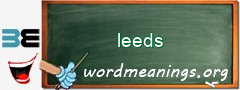 WordMeaning blackboard for leeds